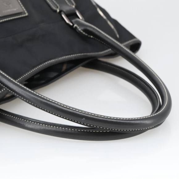 BURBERRY Blue Label Tote Bag Nylon Black Silver Auth 103026 - Picture 7 of 16